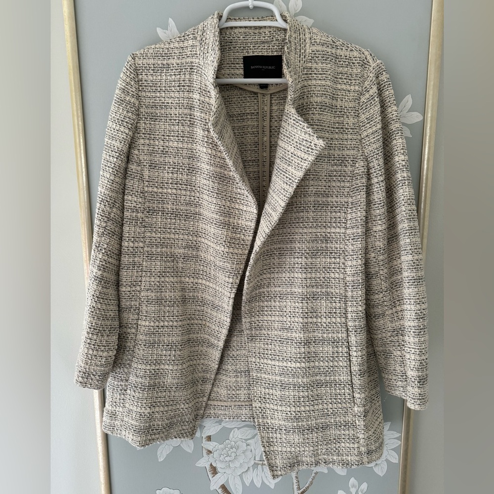 Banana Republic Tweed Open Jacket